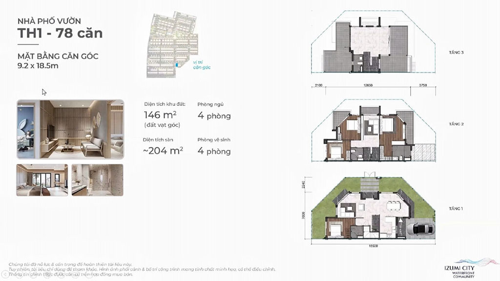 Thiết kế sản phẩm Izumi City Biên Hòa Đồng Nai
