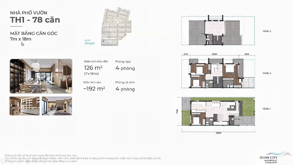 Thiết kế sản phẩm Izumi City Biên Hòa Đồng Nai