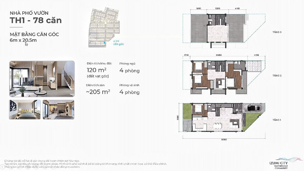 Thiết kế sản phẩm Izumi City Biên Hòa Đồng Nai