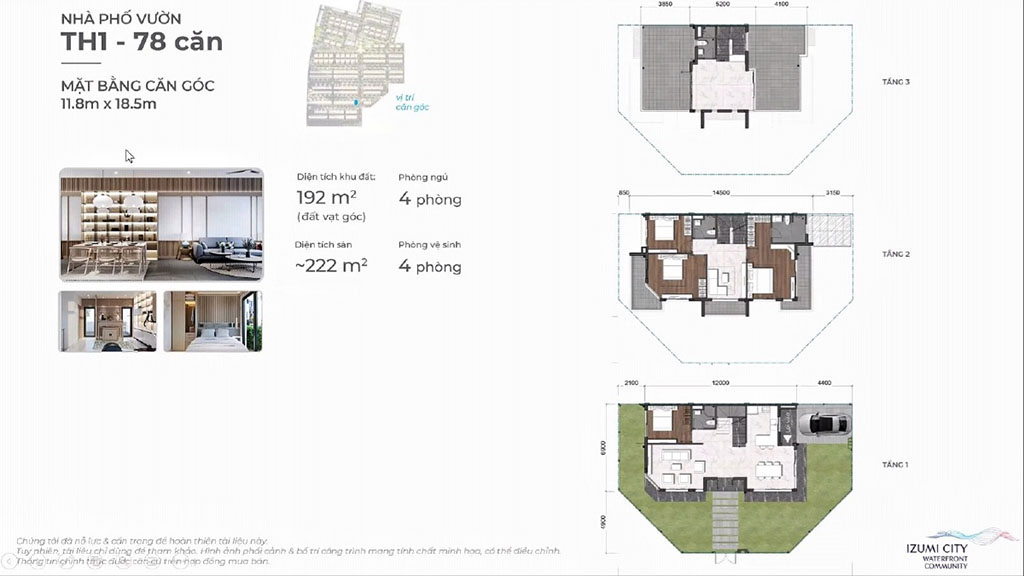 Thiết kế sản phẩm Izumi City Biên Hòa Đồng Nai