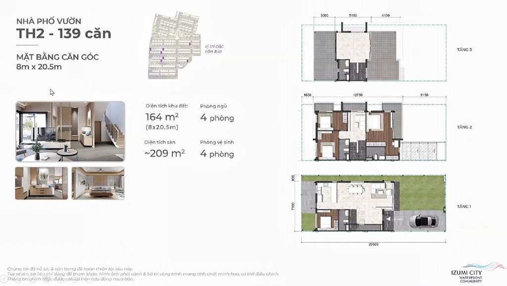 Thiết kế sản phẩm Izumi City Biên Hòa Đồng Nai