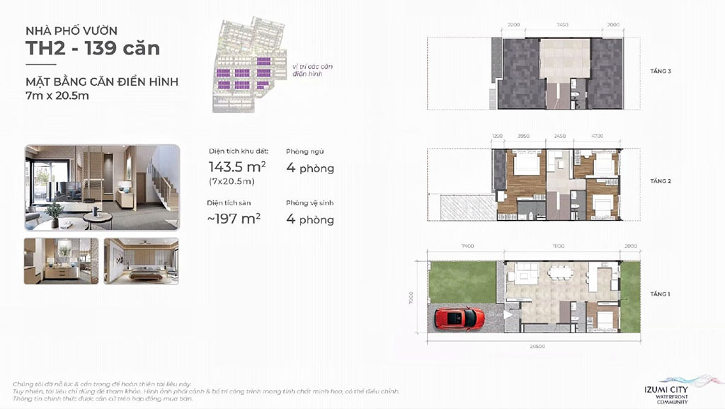 Thiết kế sản phẩm Izumi City Biên Hòa Đồng Nai
