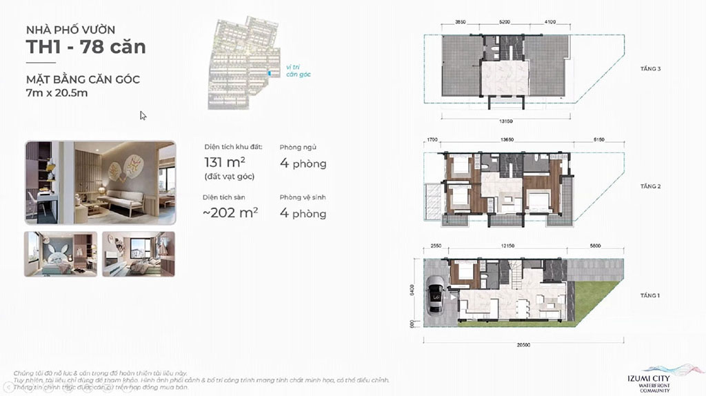 Thiết kế sản phẩm Izumi City Biên Hòa Đồng Nai
