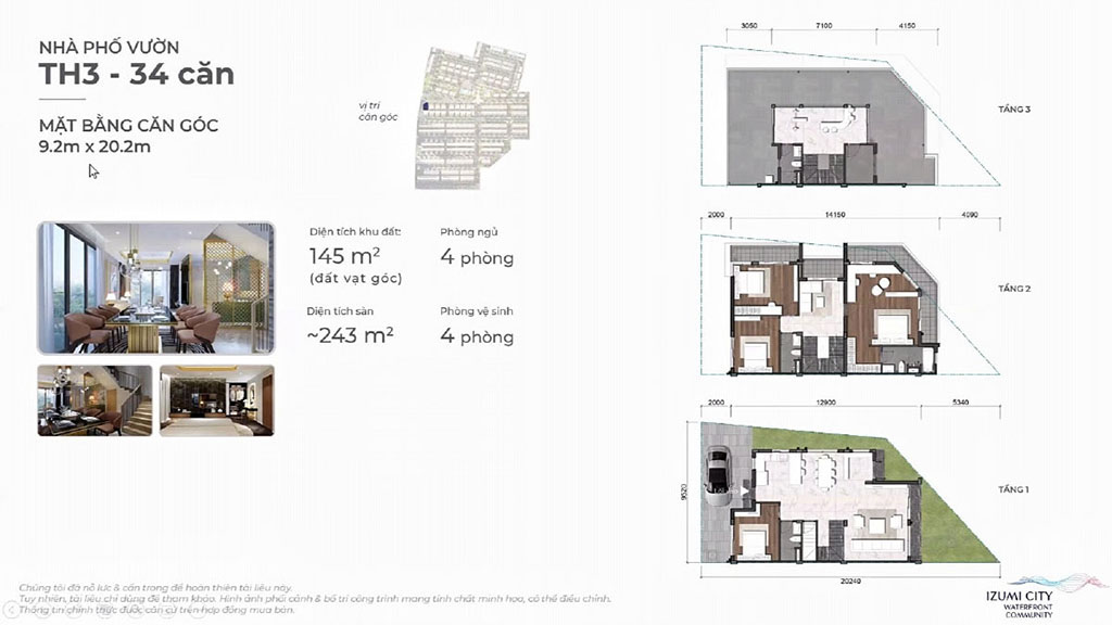 Thiết kế sản phẩm Izumi City Biên Hòa Đồng Nai