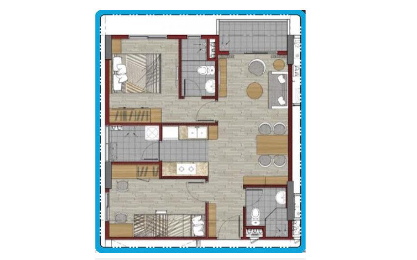 Thiết kế căn hộ ehome southgate nam long Long An