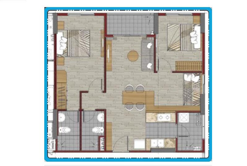 Thiết kế căn hộ ehome southgate nam long Long An