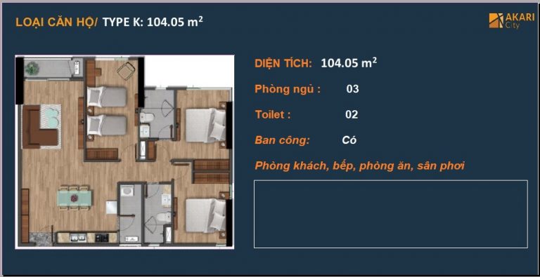 Thiet Ke Can Ho Akari City Binh Tan 104 M2
