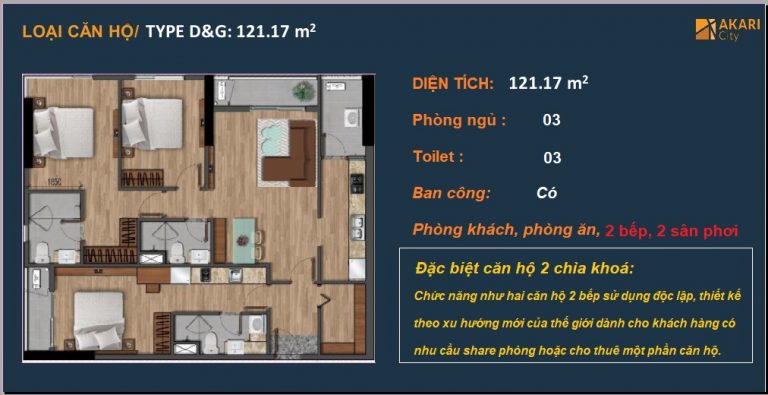 Thiet Ke Can Ho Akari City Binh Tan 121 M2
