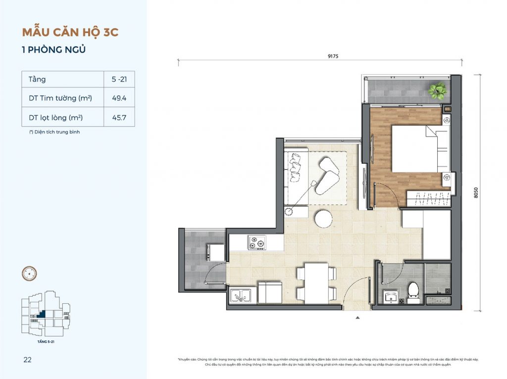 Thiết kế căn hộ Precia quận 2