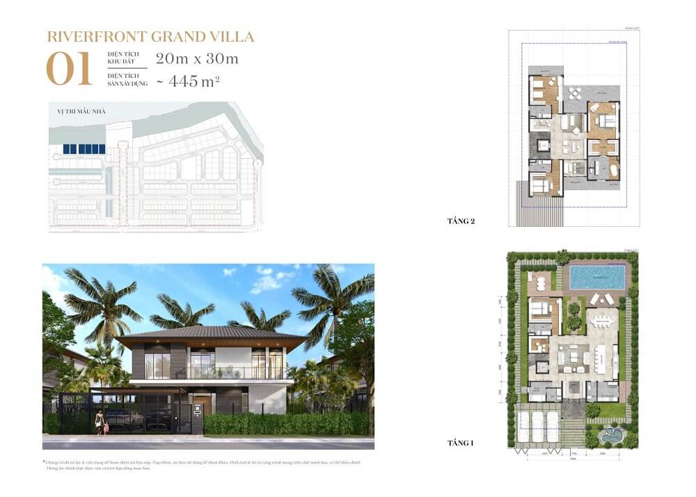 Thiet Ke Dinh Thự Riverfront Grand Villa Long An