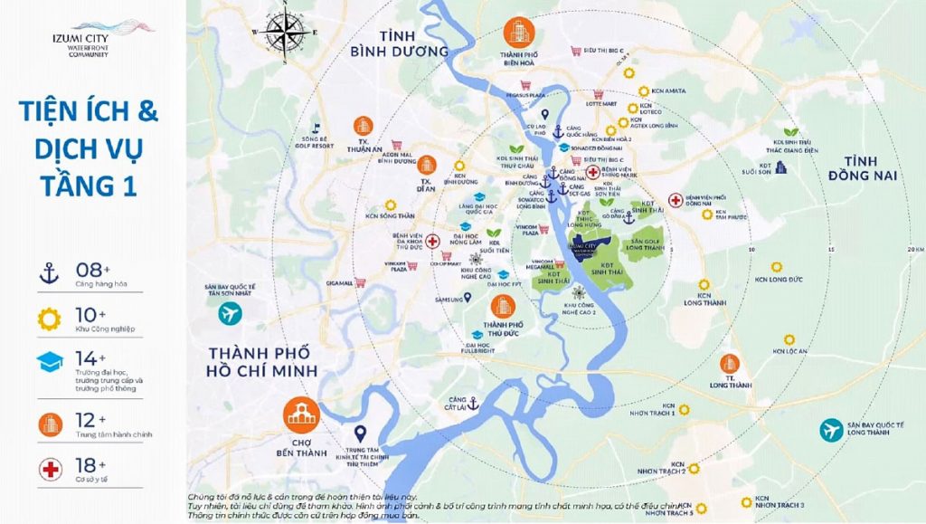 Tiện ích Izumi City Biên Hòa Đồng Nai
