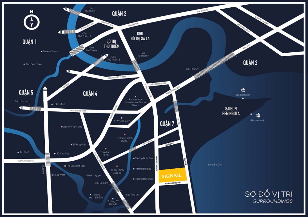 Vị trí Căn hộ Signial - The A Hotel An Gia quận 7