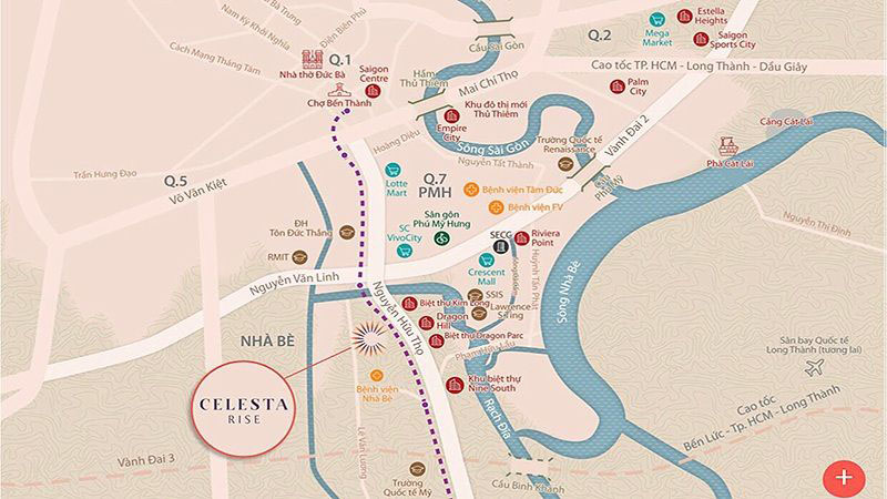 Địa chỉ dự án Celesta Rise Nhà Bè