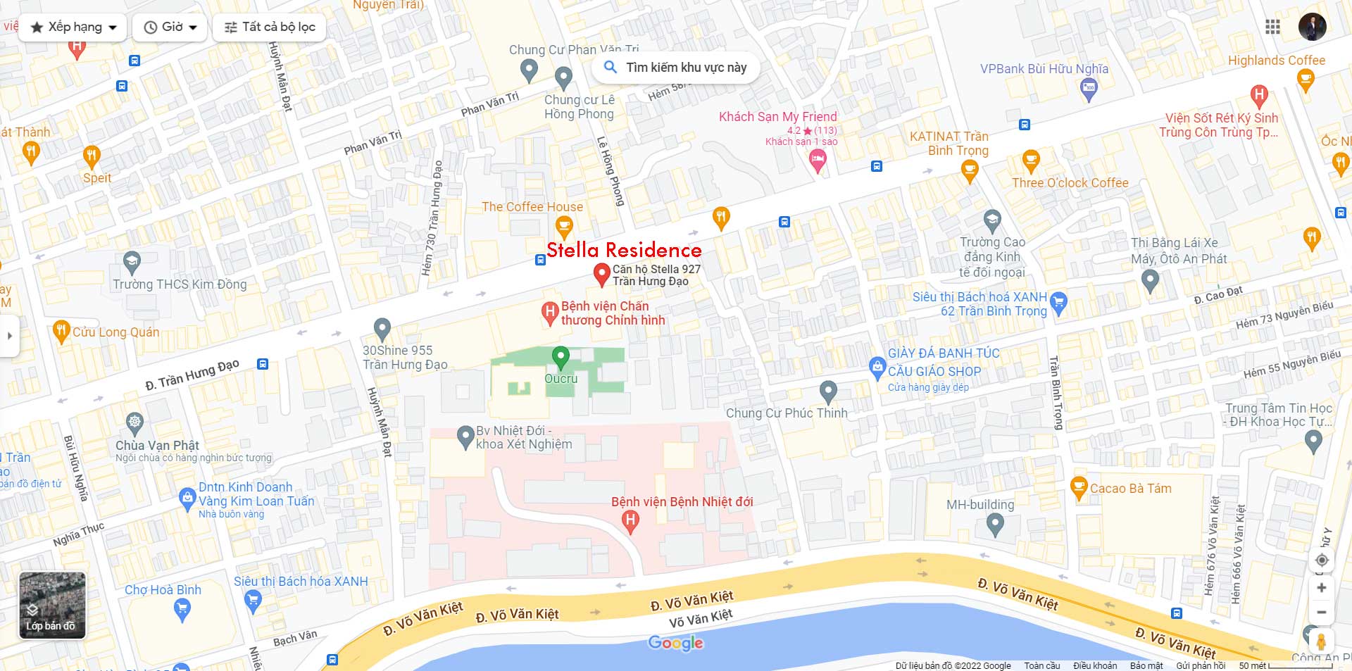 Vị trí căn hộ chung cư Stella Residence Trần Hưng Đạo