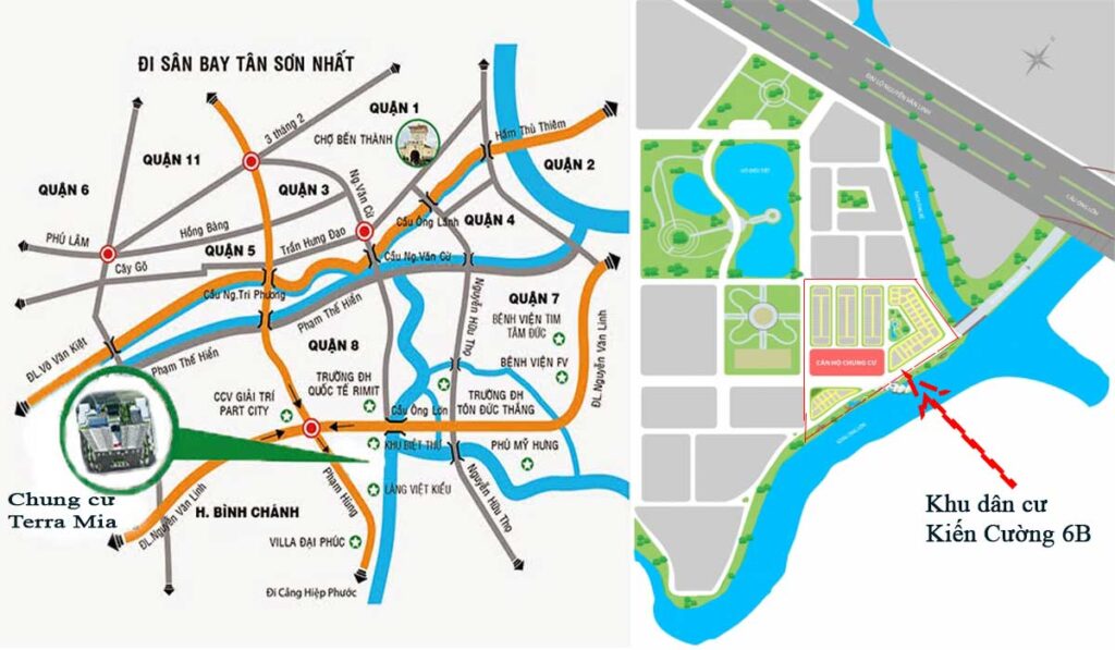 Vị trí dự án căn hộ Terra Mia Bình Chánh