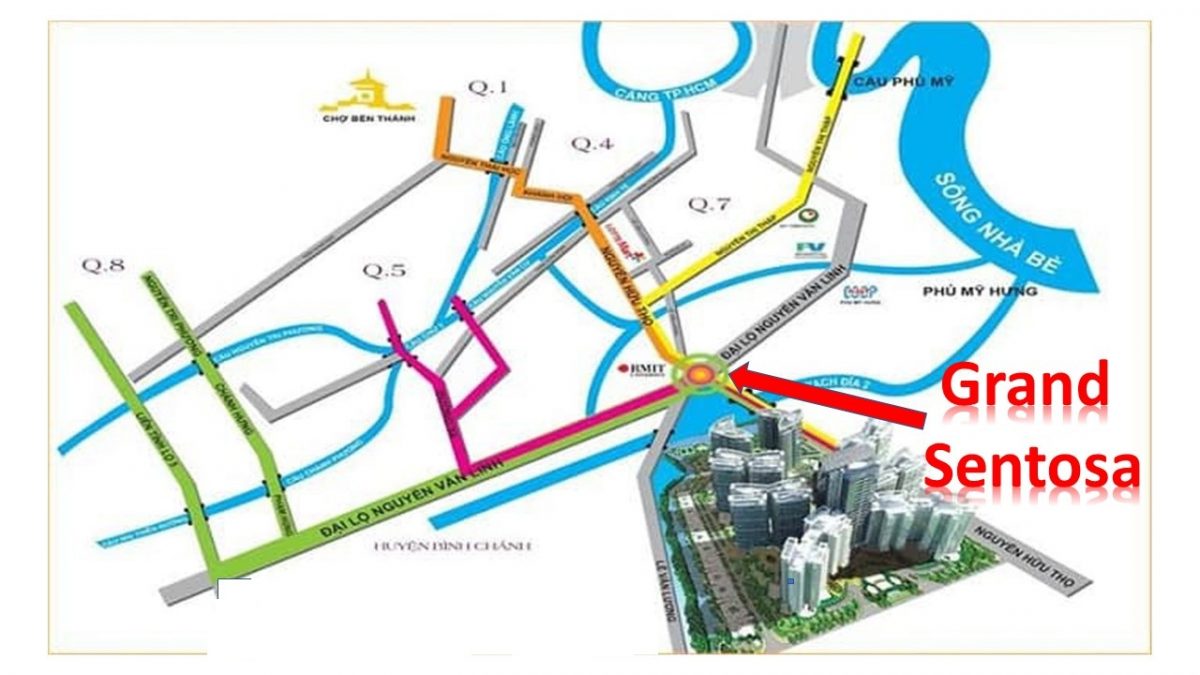 Địa chỉ căn hộ chung cư Grand Sentosa Nhà Bè