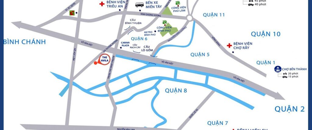 Vị trí căn hộ chung cư The Avila