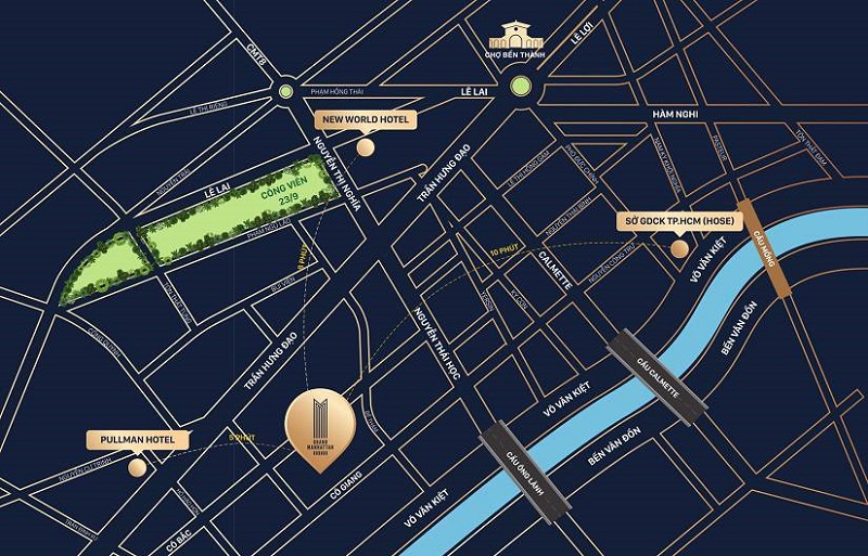 Địa chỉ dự án The Grand Manhattan quận 1